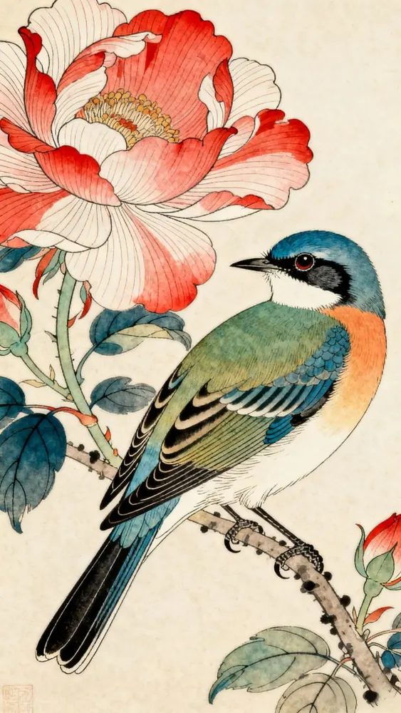 Chinese Painting Gongbi-inspired Class, Watercolour + ink, gongbi style, ages 6+, 2-hour session, Art by Ancourage Bishan & Woodlands