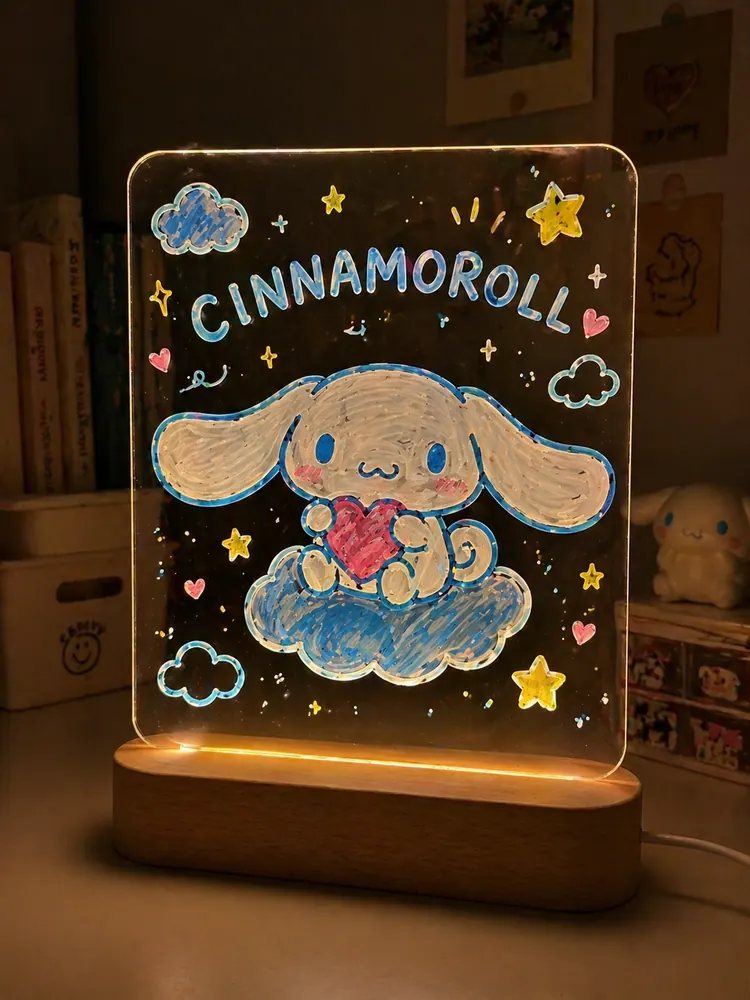 Sanrio Acrylic Lamp, Acrylic markers on clear acrylic + LED base, ages 5+, 5-hour day-camp version available, Art by Ancourage Bishan & Woodlands
