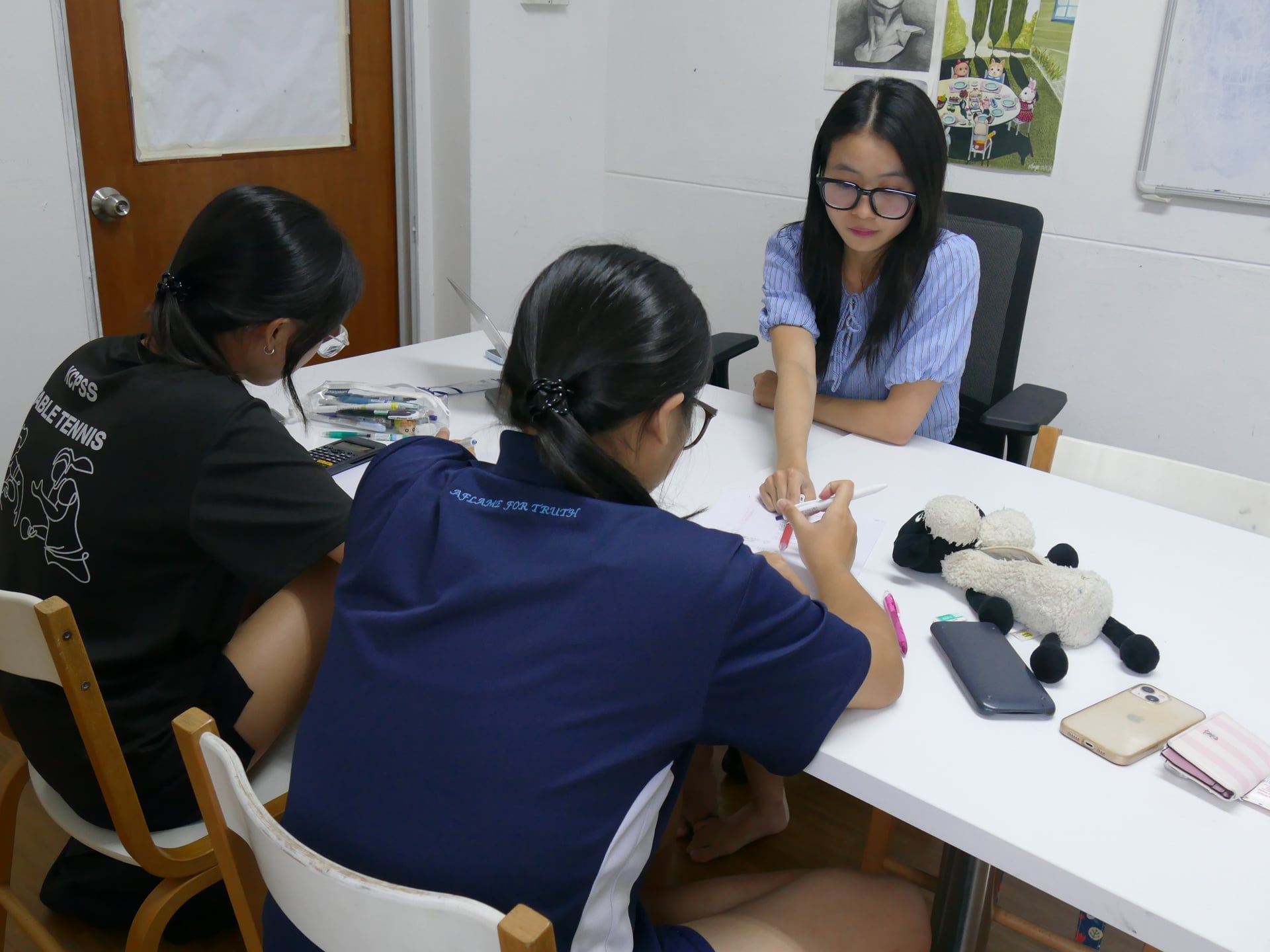 Students studying at Ancourage Academy